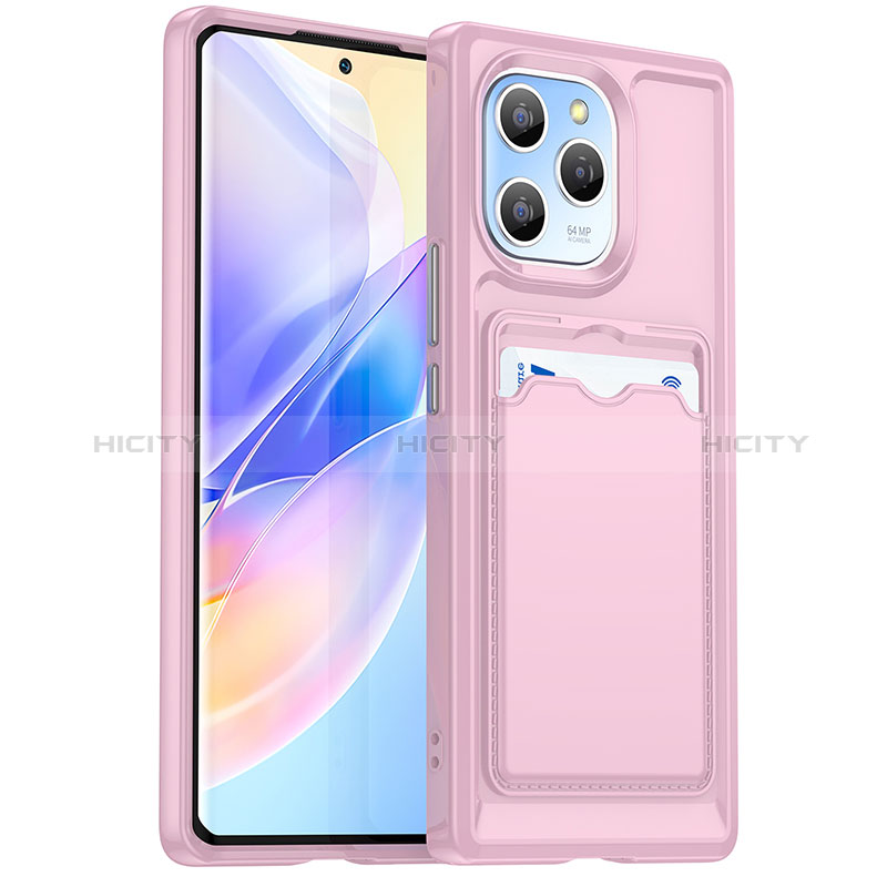 Custodia Silicone Ultra Sottile Morbida 360 Gradi Cover HD1 per Huawei Honor 60 SE 5G Rosa