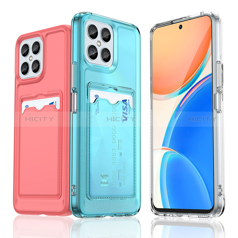 Custodia Silicone Ultra Sottile Morbida 360 Gradi Cover HD1 per Huawei Honor X8 4G