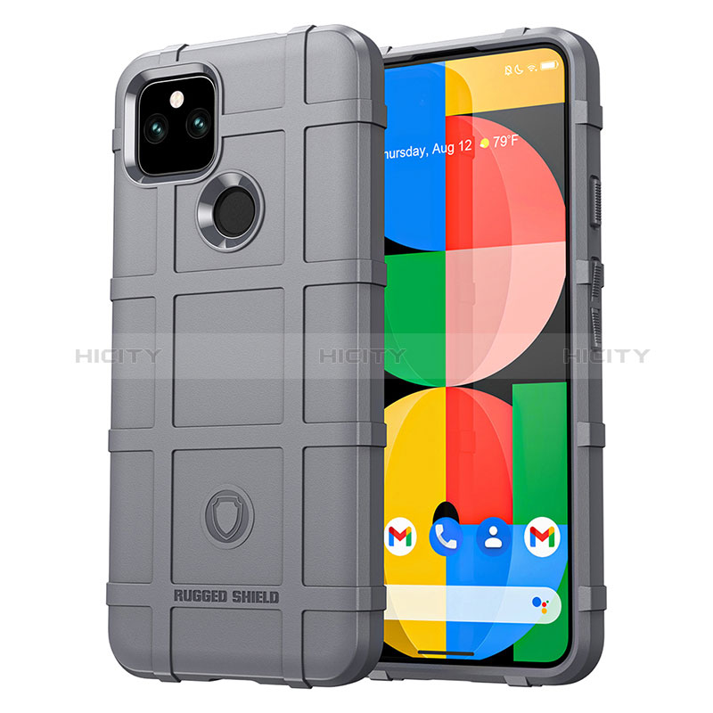 Custodia Silicone Ultra Sottile Morbida 360 Gradi Cover J01S per Google Pixel 5a 5G Grigio