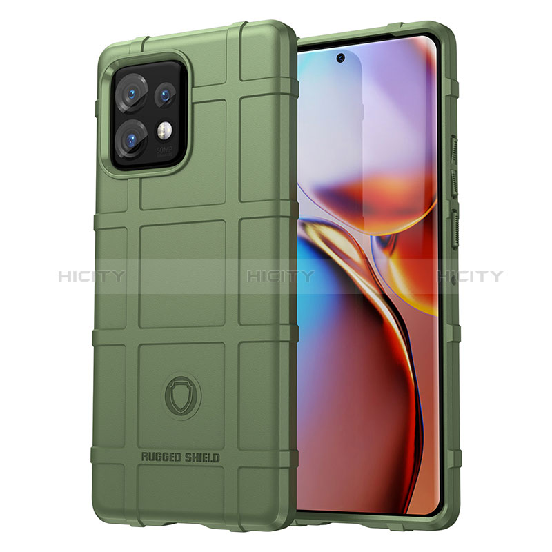 Custodia Silicone Ultra Sottile Morbida 360 Gradi Cover J01S per Motorola Moto Edge 40 Pro 5G Verde