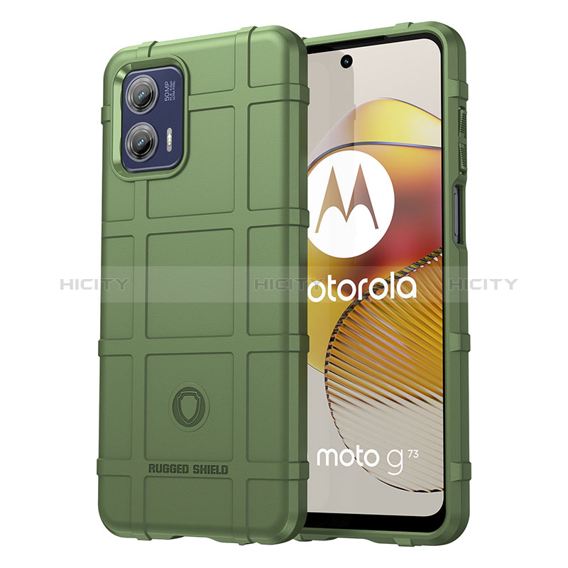 Custodia Silicone Ultra Sottile Morbida 360 Gradi Cover J01S per Motorola Moto G73 5G Verde