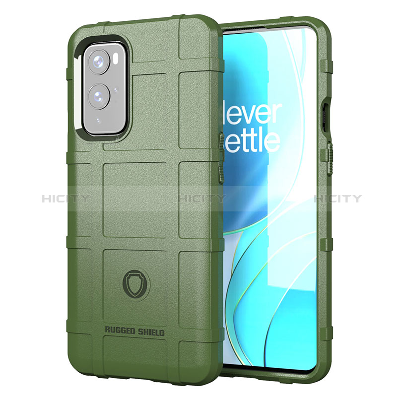 Custodia Silicone Ultra Sottile Morbida 360 Gradi Cover J01S per OnePlus 9 5G Verde