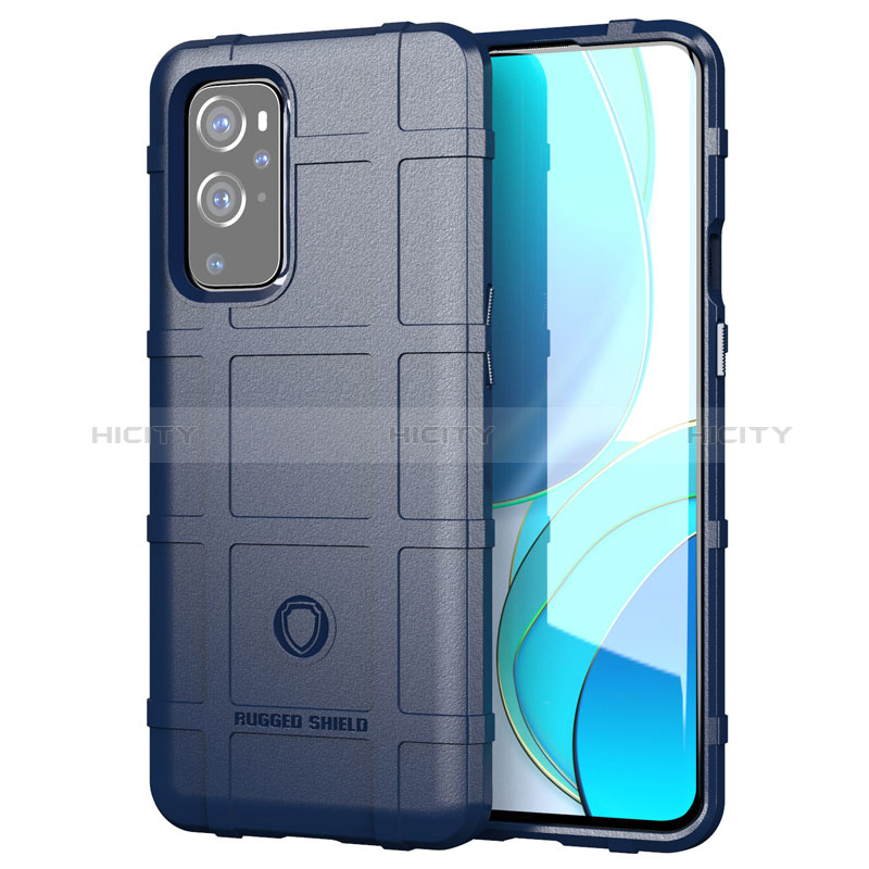 Custodia Silicone Ultra Sottile Morbida 360 Gradi Cover J01S per OnePlus 9 Pro 5G Blu