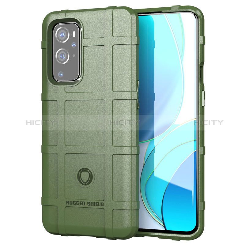 Custodia Silicone Ultra Sottile Morbida 360 Gradi Cover J01S per OnePlus 9 Pro 5G Verde