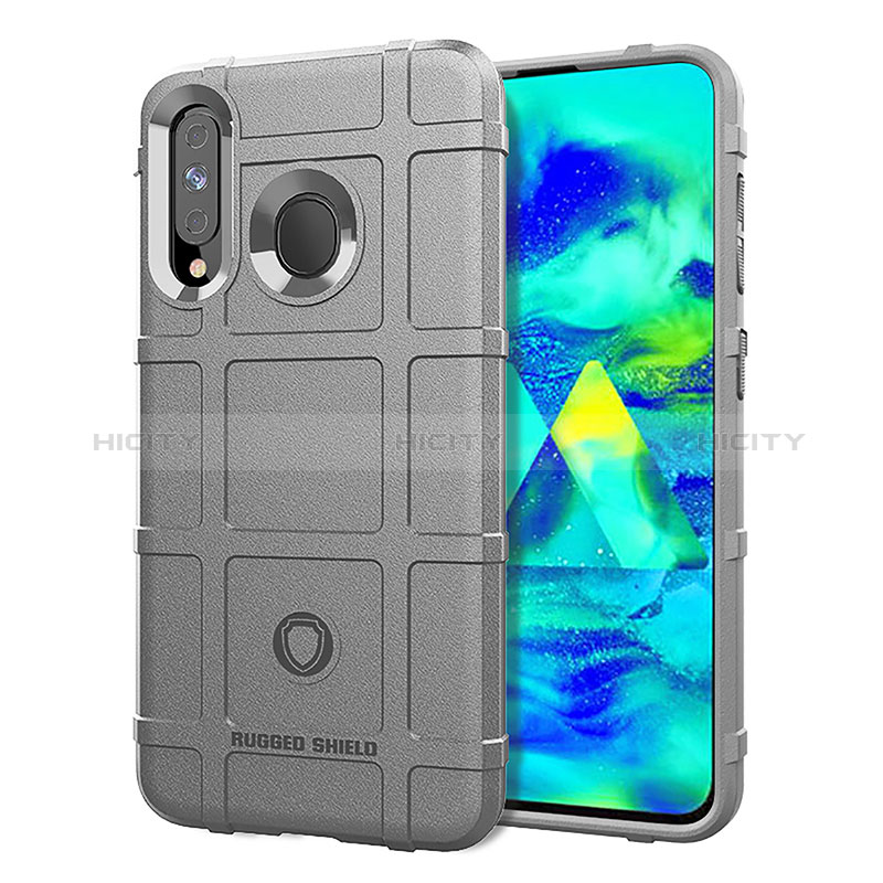 Custodia Silicone Ultra Sottile Morbida 360 Gradi Cover J01S per Samsung Galaxy A60 Grigio