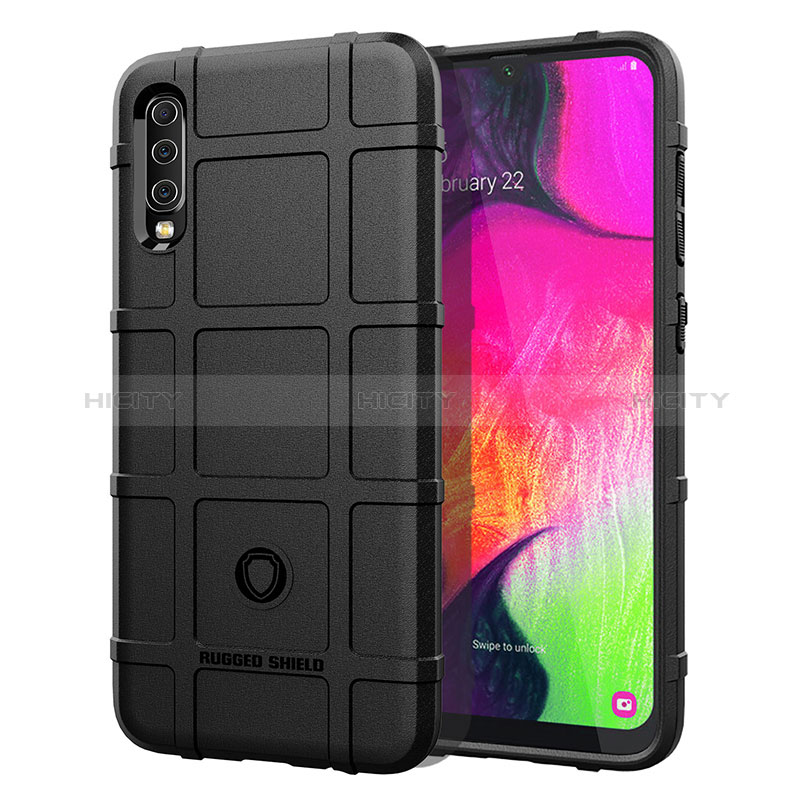 Custodia Silicone Ultra Sottile Morbida 360 Gradi Cover J01S per Samsung Galaxy A70S Nero