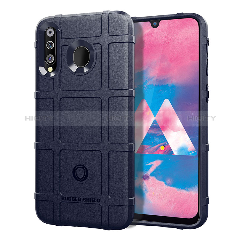 Custodia Silicone Ultra Sottile Morbida 360 Gradi Cover J01S per Samsung Galaxy M30 Blu