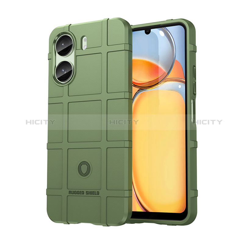 Custodia Silicone Ultra Sottile Morbida 360 Gradi Cover J01S per Xiaomi Poco C65 Verde