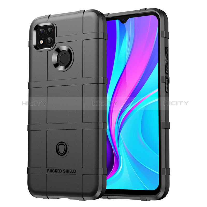 Custodia Silicone Ultra Sottile Morbida 360 Gradi Cover J01S per Xiaomi Redmi 9 Activ Nero