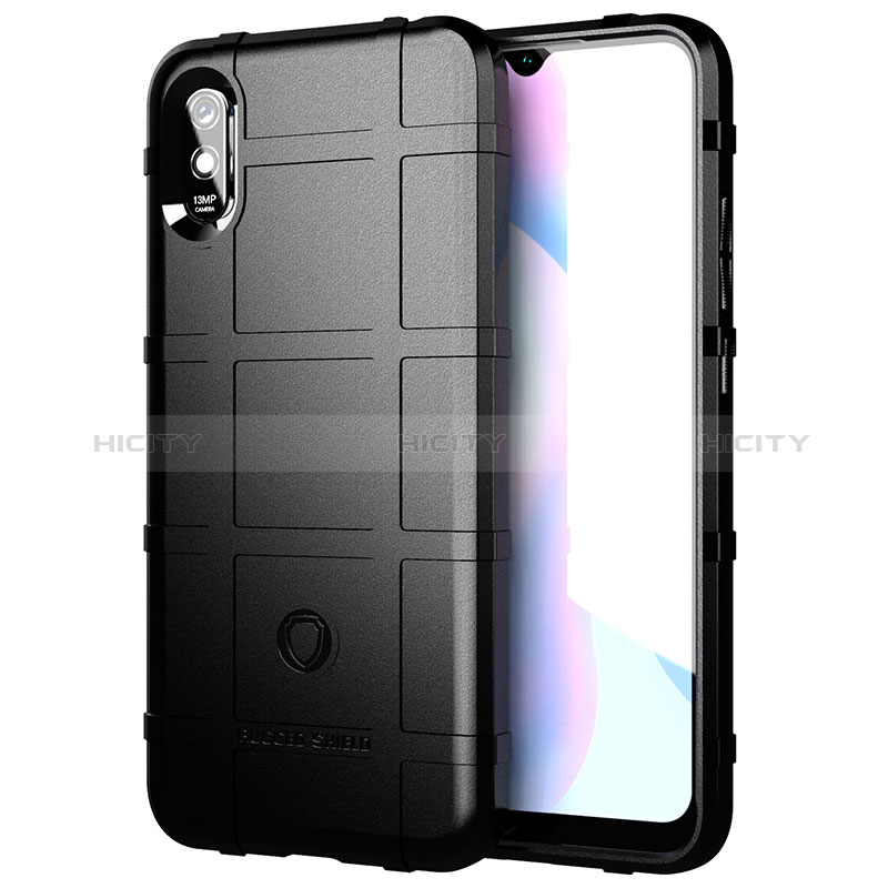 Custodia Silicone Ultra Sottile Morbida 360 Gradi Cover J01S per Xiaomi Redmi 9A Nero