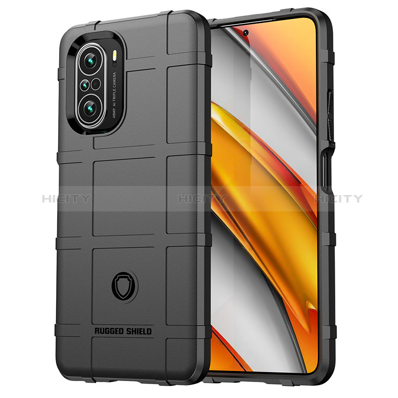 Custodia Silicone Ultra Sottile Morbida 360 Gradi Cover J01S per Xiaomi Redmi K40 Pro 5G Nero