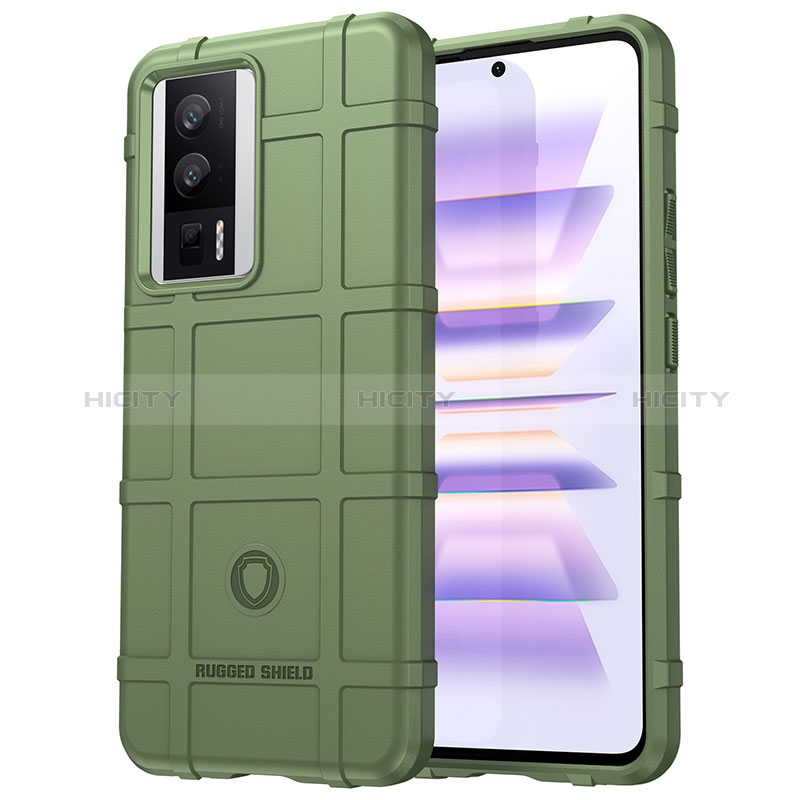 Custodia Silicone Ultra Sottile Morbida 360 Gradi Cover J01S per Xiaomi Redmi K60 Pro 5G Verde