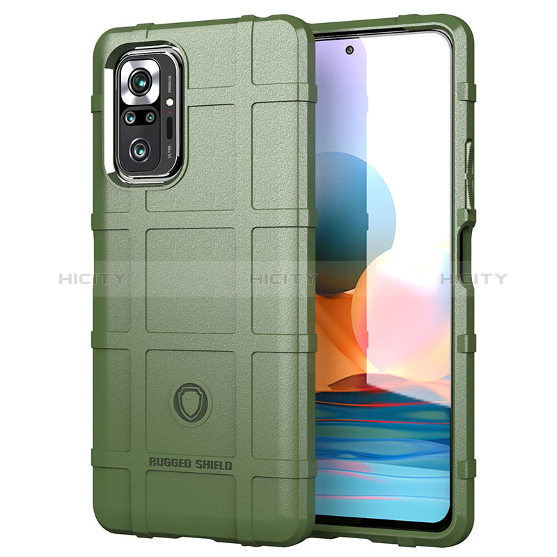 Custodia Silicone Ultra Sottile Morbida 360 Gradi Cover J01S per Xiaomi Redmi Note 10 Pro 4G Verde