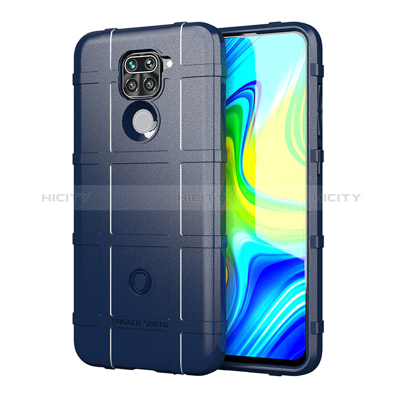 Custodia Silicone Ultra Sottile Morbida 360 Gradi Cover J01S per Xiaomi Redmi Note 9 Blu