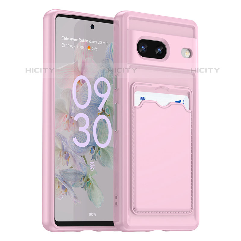 Custodia Silicone Ultra Sottile Morbida 360 Gradi Cover J02S per Google Pixel 7 5G Rosa