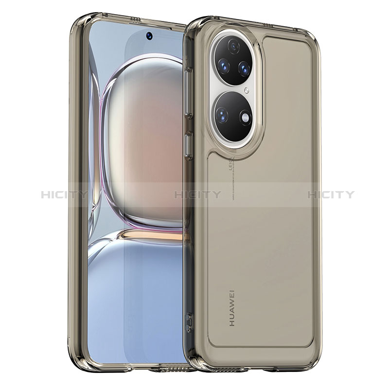 Custodia Silicone Ultra Sottile Morbida 360 Gradi Cover J02S per Huawei P50e Grigio