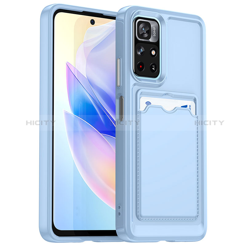 Custodia Silicone Ultra Sottile Morbida 360 Gradi Cover J02S per Xiaomi Poco M4 Pro 5G Blu