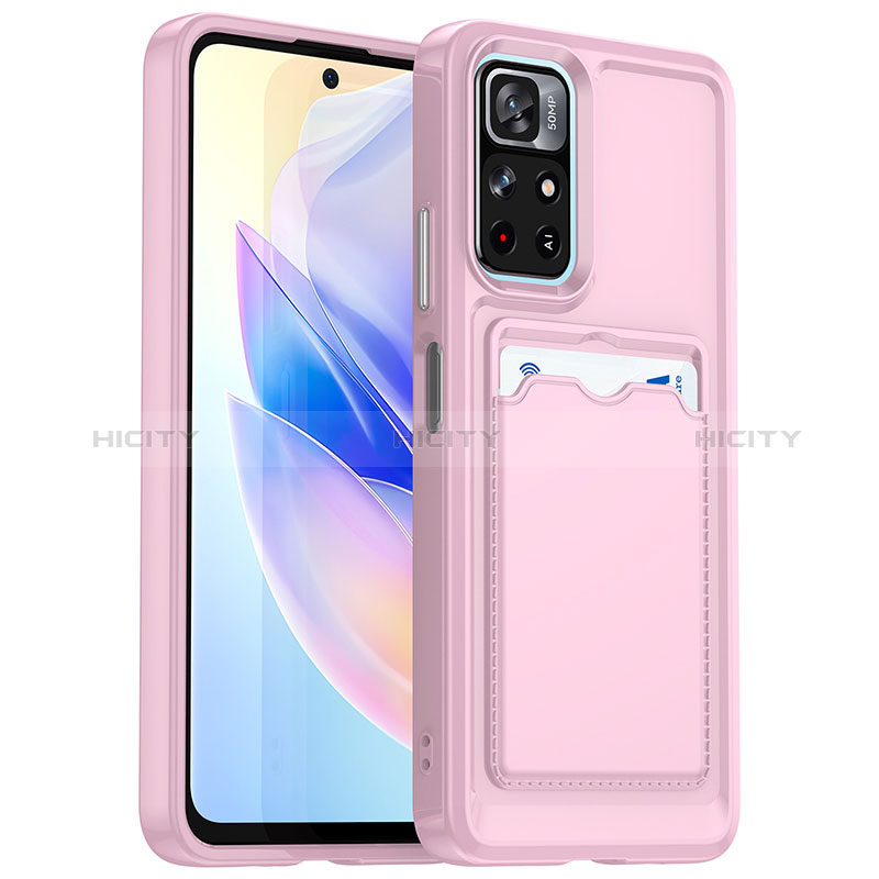 Custodia Silicone Ultra Sottile Morbida 360 Gradi Cover J02S per Xiaomi Poco M4 Pro 5G Rosa