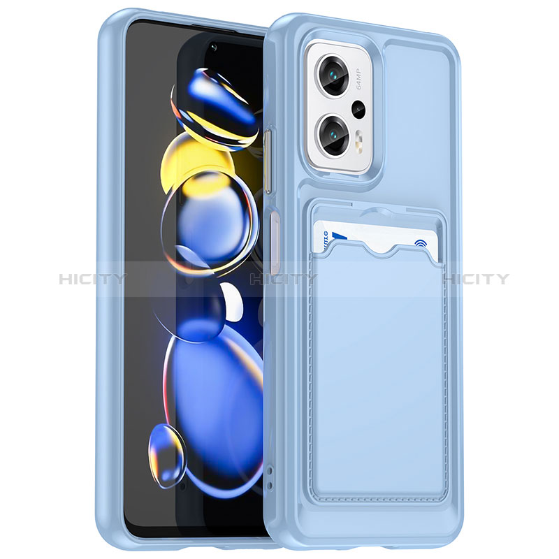 Custodia Silicone Ultra Sottile Morbida 360 Gradi Cover J02S per Xiaomi Poco X4 GT 5G Blu