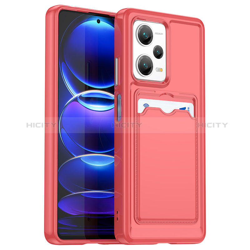 Custodia Silicone Ultra Sottile Morbida 360 Gradi Cover J02S per Xiaomi Redmi Note 12 Pro+ Plus 5G Rosso