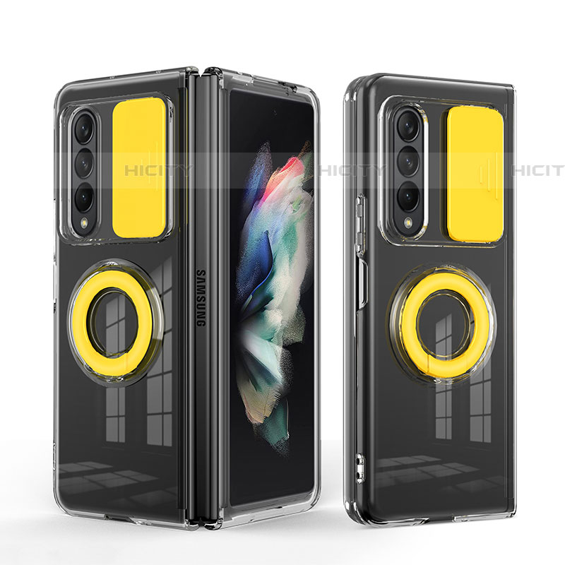 Custodia Silicone Ultra Sottile Morbida 360 Gradi Cover MJ1 per Samsung Galaxy Z Fold4 5G Giallo