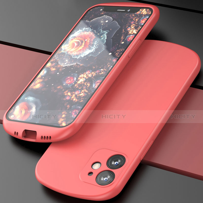 Custodia Silicone Ultra Sottile Morbida 360 Gradi Cover N01 per Apple iPhone 12 Mini Rosso