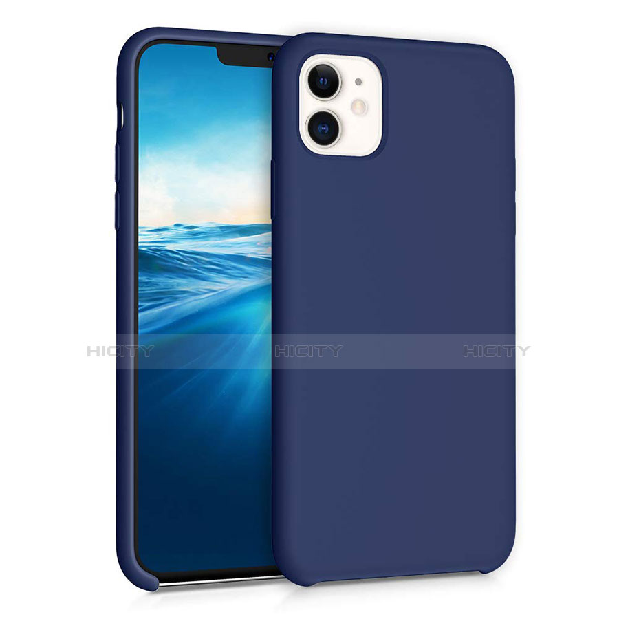 Custodia Silicone Ultra Sottile Morbida 360 Gradi Cover per Apple iPhone 11 Blu