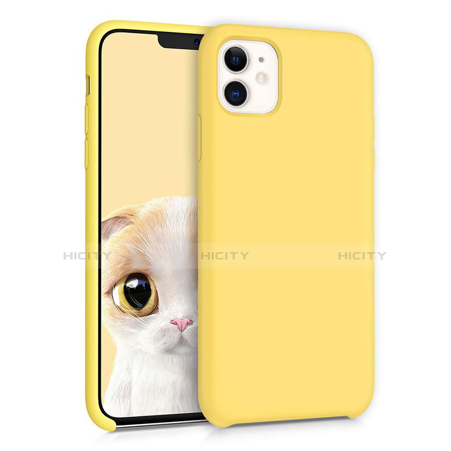 Custodia Silicone Ultra Sottile Morbida 360 Gradi Cover per Apple iPhone 11 Giallo