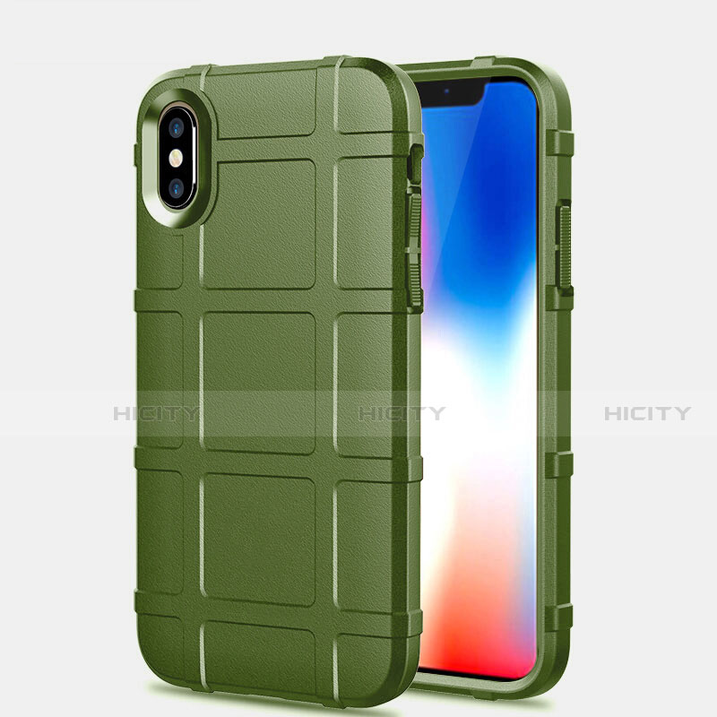 Custodia Silicone Ultra Sottile Morbida 360 Gradi Cover per Apple iPhone X Verde