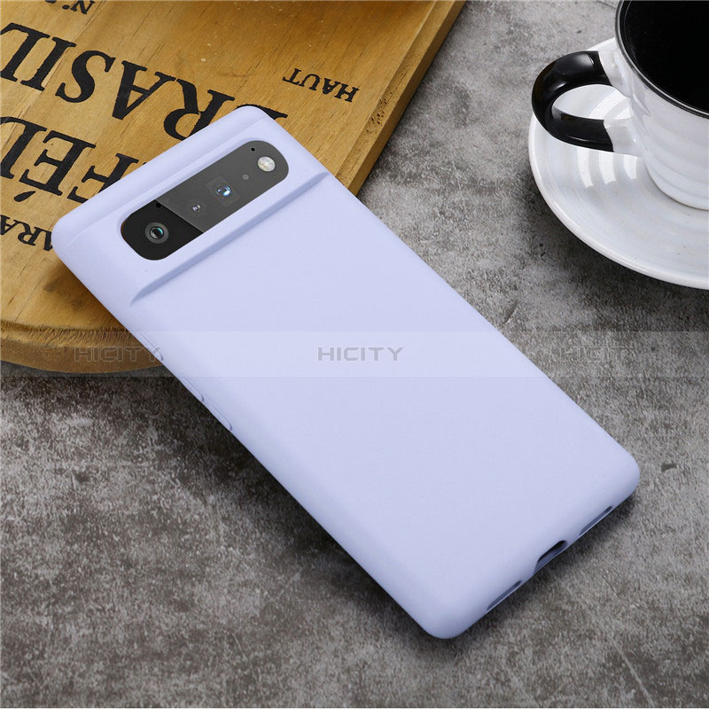 Custodia Silicone Ultra Sottile Morbida 360 Gradi Cover per Google Pixel 6 5G Lavanda