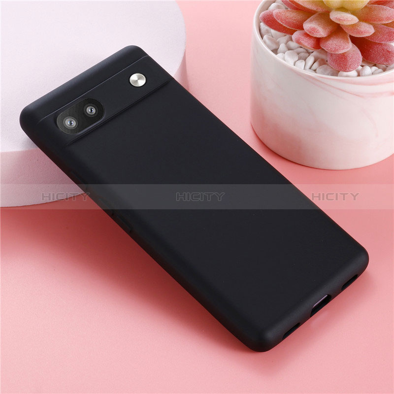 Custodia Silicone Ultra Sottile Morbida 360 Gradi Cover per Google Pixel 6a 5G Nero