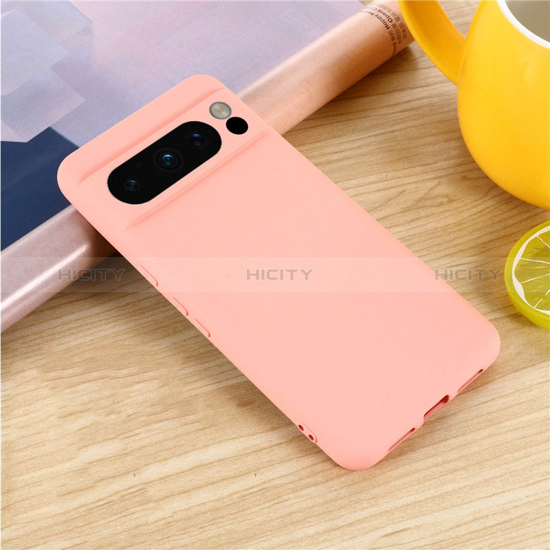 Custodia Silicone Ultra Sottile Morbida 360 Gradi Cover per Google Pixel 8 Pro 5G Rosa