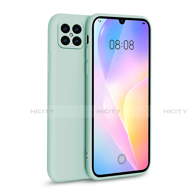 Custodia Silicone Ultra Sottile Morbida 360 Gradi Cover per Huawei Nova 8 SE 5G Ciano