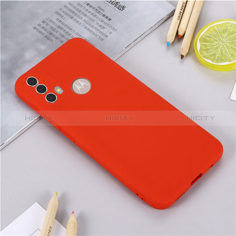 Custodia Silicone Ultra Sottile Morbida 360 Gradi Cover per Motorola Moto E30 Rosso