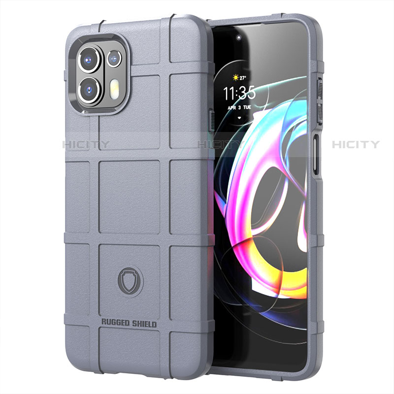 Custodia Silicone Ultra Sottile Morbida 360 Gradi Cover per Motorola Moto Edge 20 Lite 5G Grigio