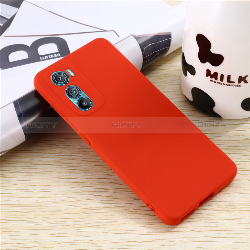 Custodia Silicone Ultra Sottile Morbida 360 Gradi Cover per Motorola Moto Edge 30 5G Rosso