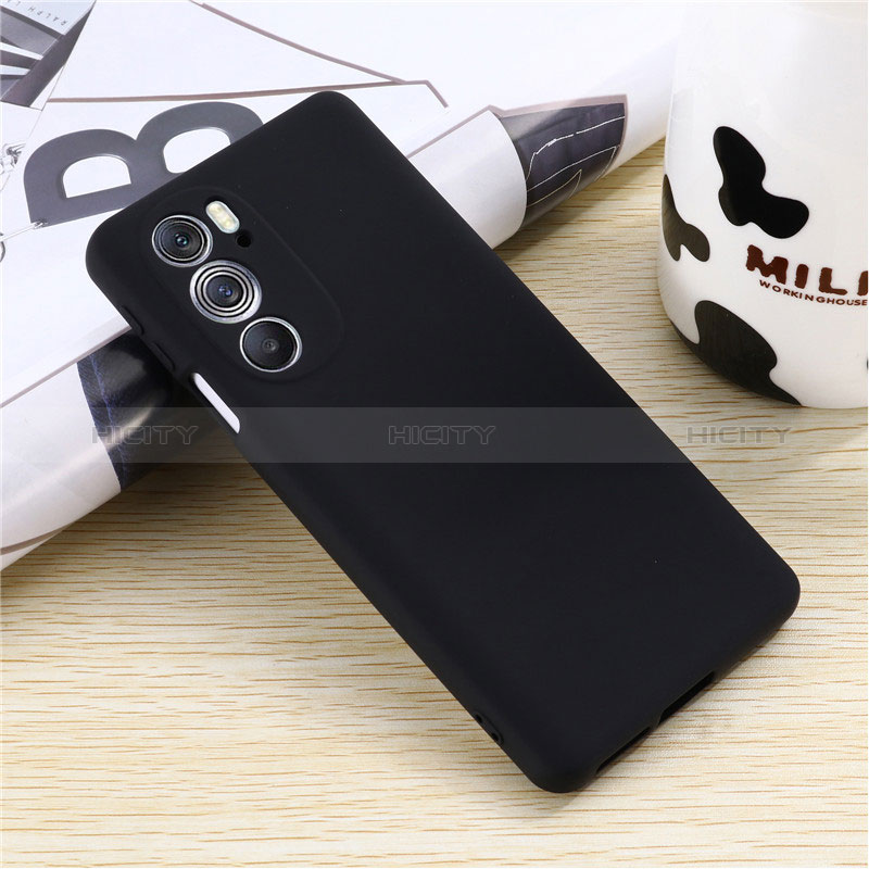 Custodia Silicone Ultra Sottile Morbida 360 Gradi Cover per Motorola Moto Edge 30 Pro 5G Nero