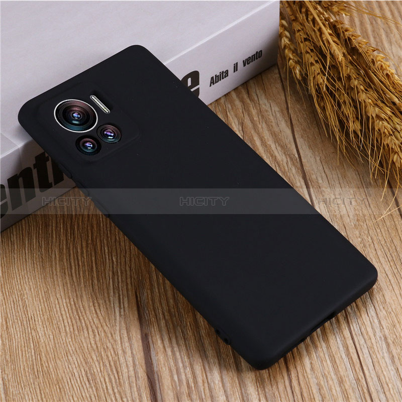 Custodia Silicone Ultra Sottile Morbida 360 Gradi Cover per Motorola Moto Edge 30 Ultra 5G Nero