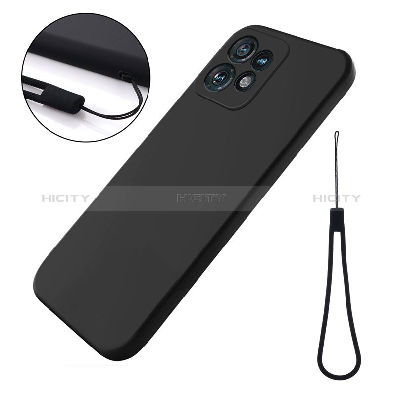 Custodia Silicone Ultra Sottile Morbida 360 Gradi Cover per Motorola Moto Edge 40 Pro 5G Nero