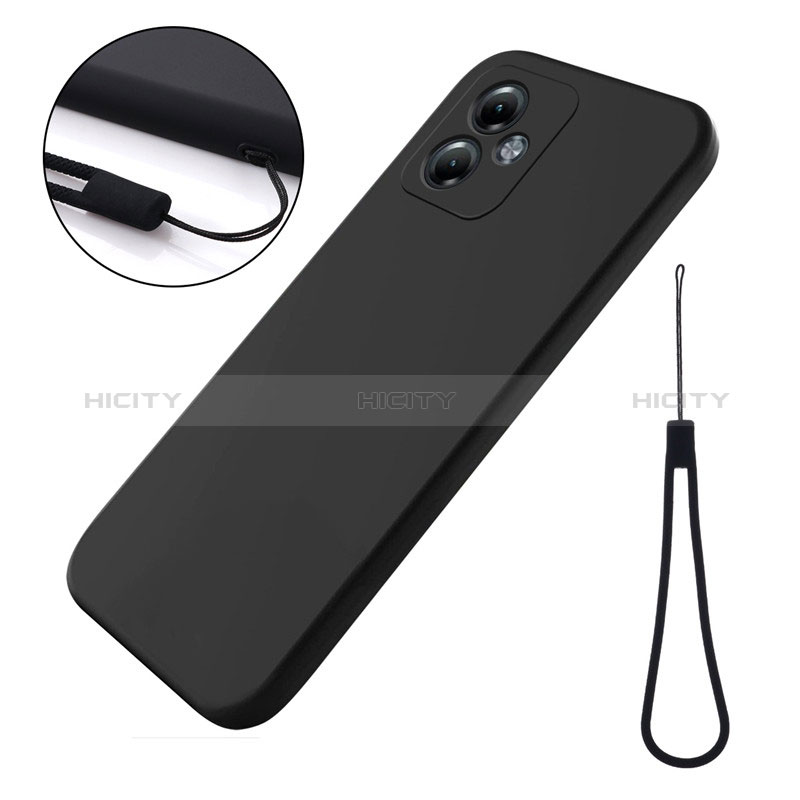 Custodia Silicone Ultra Sottile Morbida 360 Gradi Cover per Motorola Moto G14 Nero