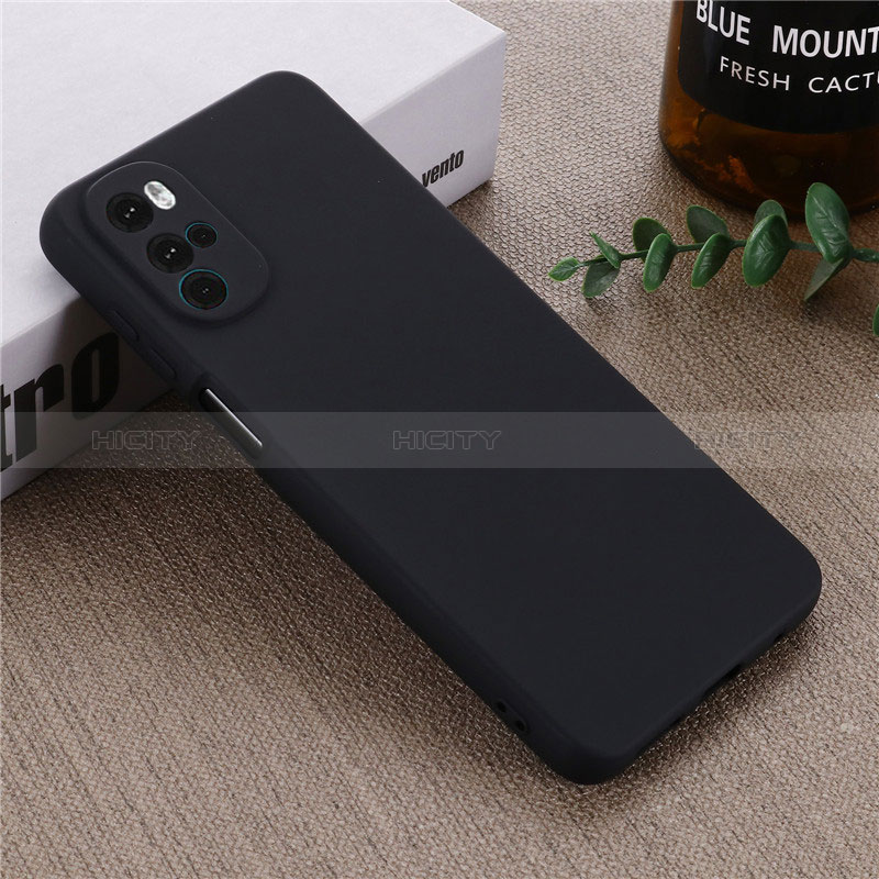 Custodia Silicone Ultra Sottile Morbida 360 Gradi Cover per Motorola Moto G22 Nero