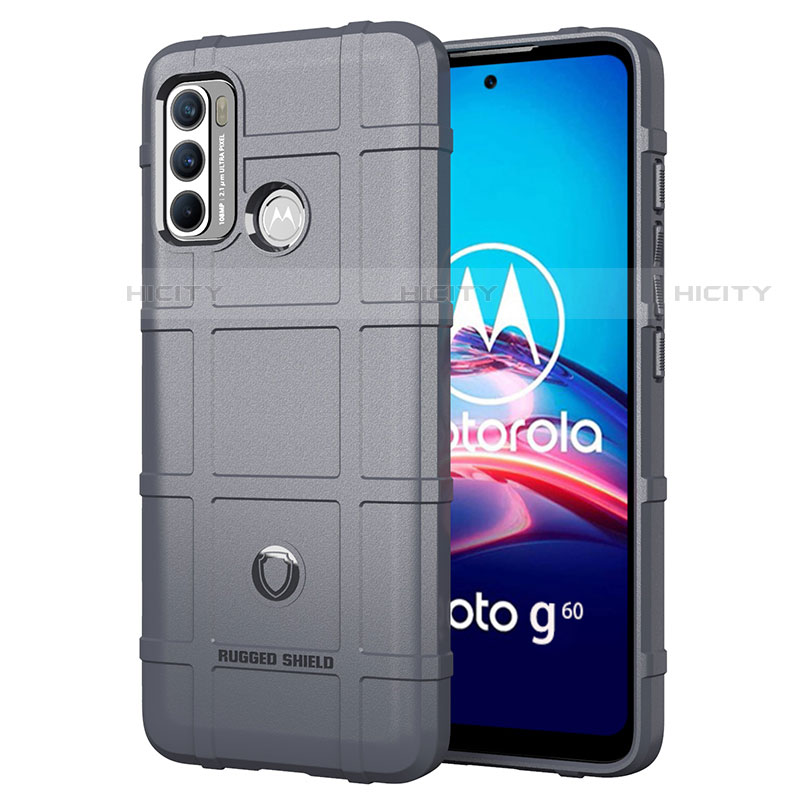 Custodia Silicone Ultra Sottile Morbida 360 Gradi Cover per Motorola Moto G60 Grigio