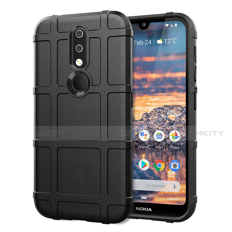 Custodia Silicone Ultra Sottile Morbida 360 Gradi Cover per Nokia 4.2 Nero