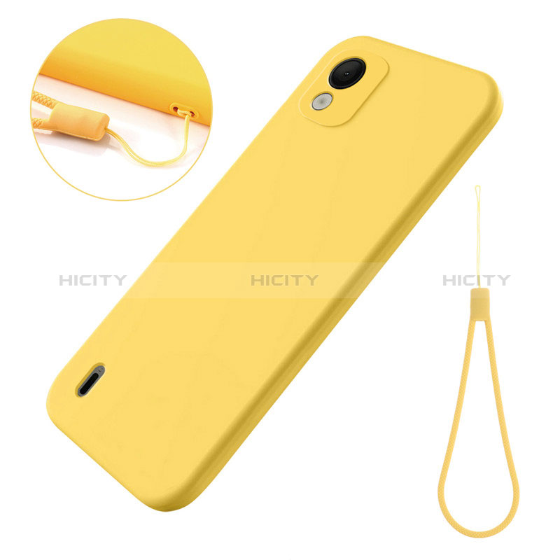 Custodia Silicone Ultra Sottile Morbida 360 Gradi Cover per Nokia C110 Giallo