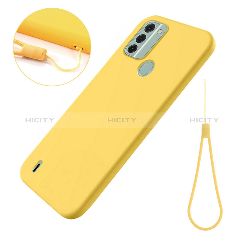 Custodia Silicone Ultra Sottile Morbida 360 Gradi Cover per Nokia C31 Giallo