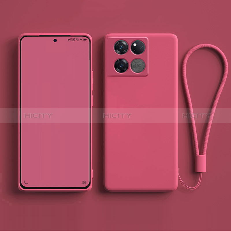 Custodia Silicone Ultra Sottile Morbida 360 Gradi Cover per OnePlus 10T 5G Rosa Caldo