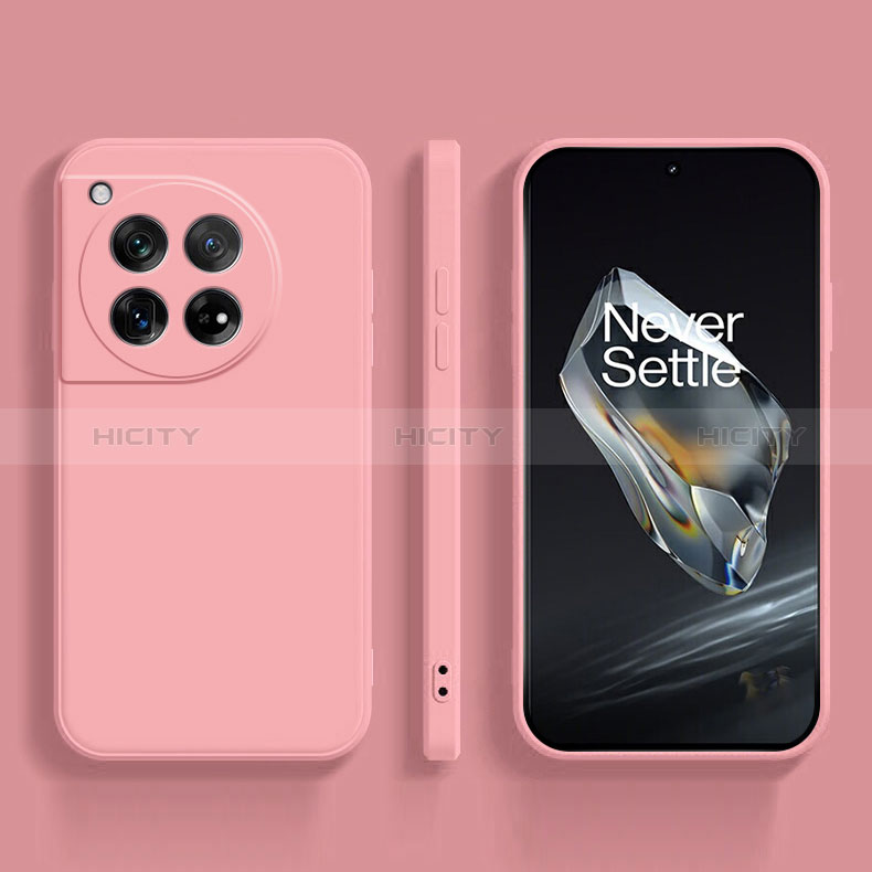 Custodia Silicone Ultra Sottile Morbida 360 Gradi Cover per OnePlus 12R 5G Rosa