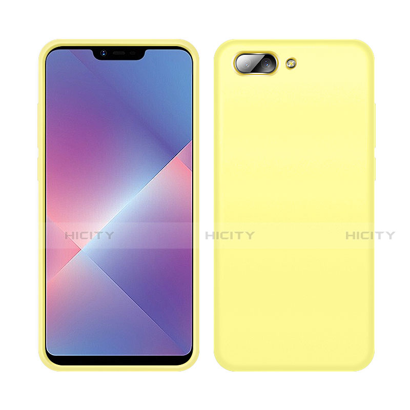 Custodia Silicone Ultra Sottile Morbida 360 Gradi Cover per Oppo A12e Giallo