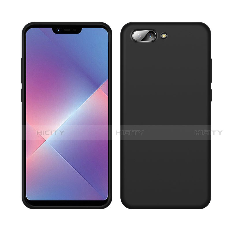 Custodia Silicone Ultra Sottile Morbida 360 Gradi Cover per Oppo A12e Nero