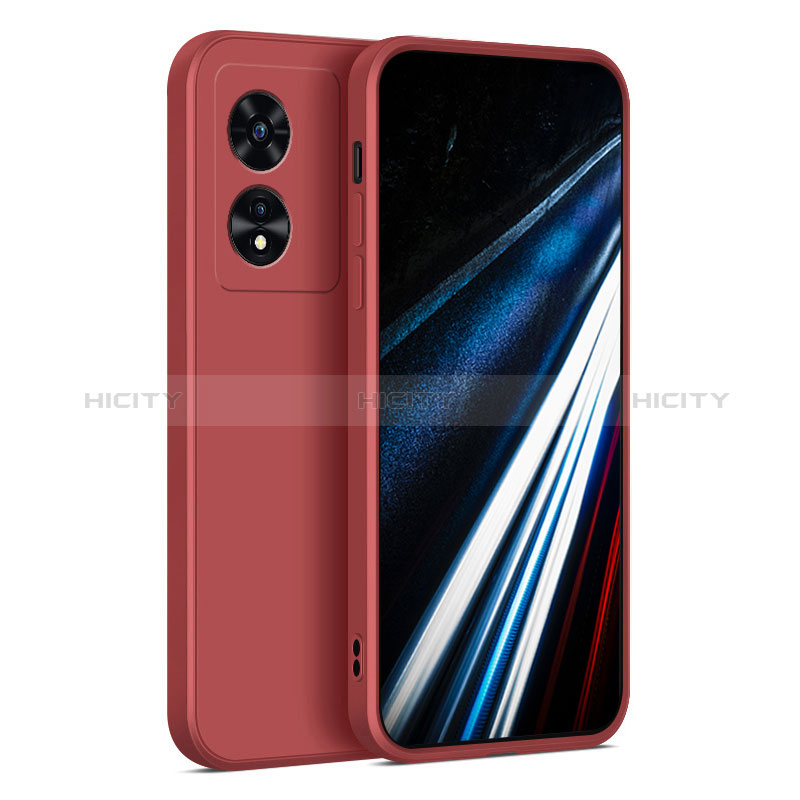 Custodia Silicone Ultra Sottile Morbida 360 Gradi Cover per Oppo A18 Rosso